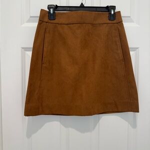 J Crew Factory Faux Suede Mini Skirt